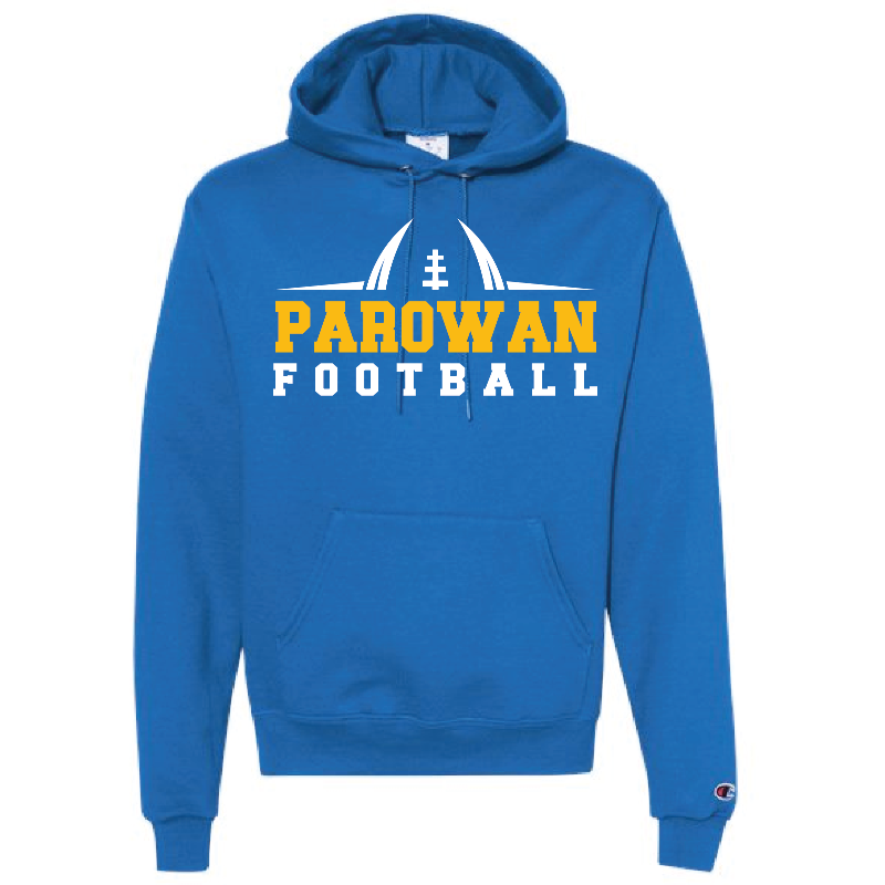 Blue Football Hoodie Sweatshirt Main Image